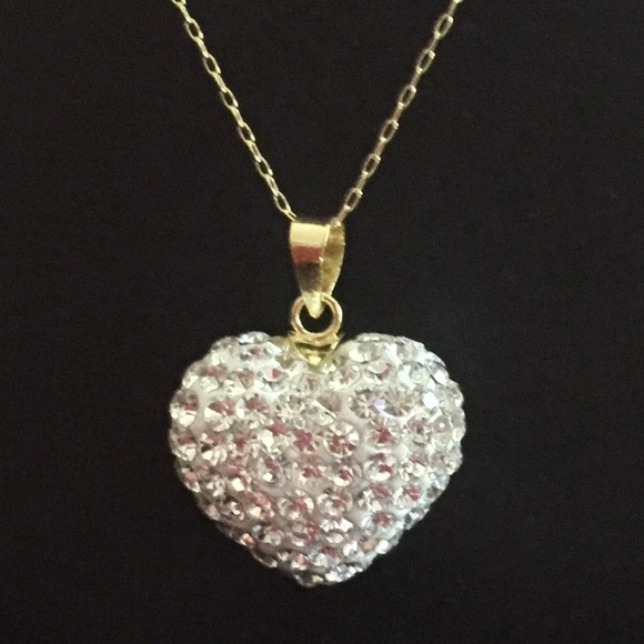 TD Collections Jewelry - 18K Gold Plated Sterling Silver Heart pendant